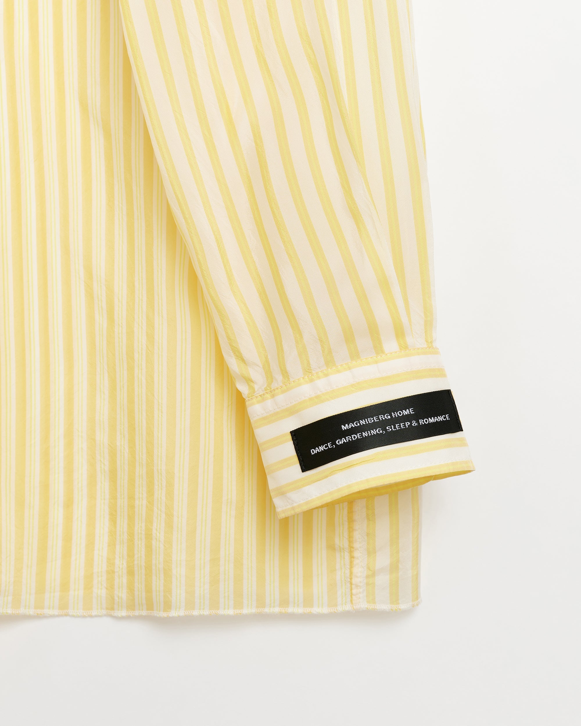 Tulip shirt | Yellow stripes cupro